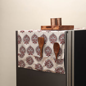 Handmade fridge top cover with multiple pockets 12