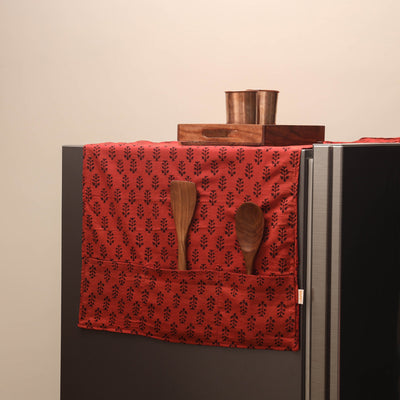 Handmade fridge top cover with multiple pockets 13