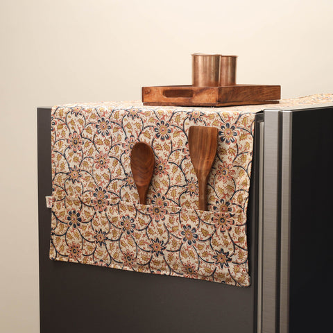 Handmade fridge top cover with multiple pockets 16