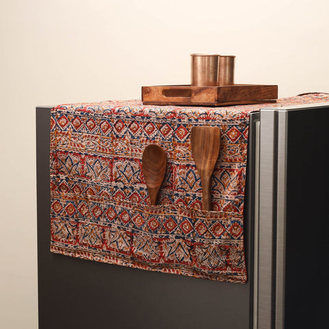Handmade fridge top cover with multiple pockets 17