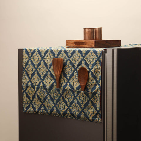 Handmade fridge top cover with multiple pockets 17