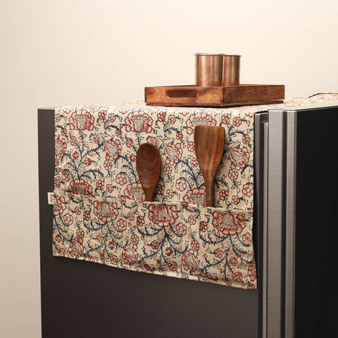 Handmade fridge top cover with multiple pockets 18