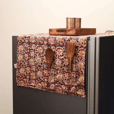 Handmade fridge top cover with multiple pockets 19
