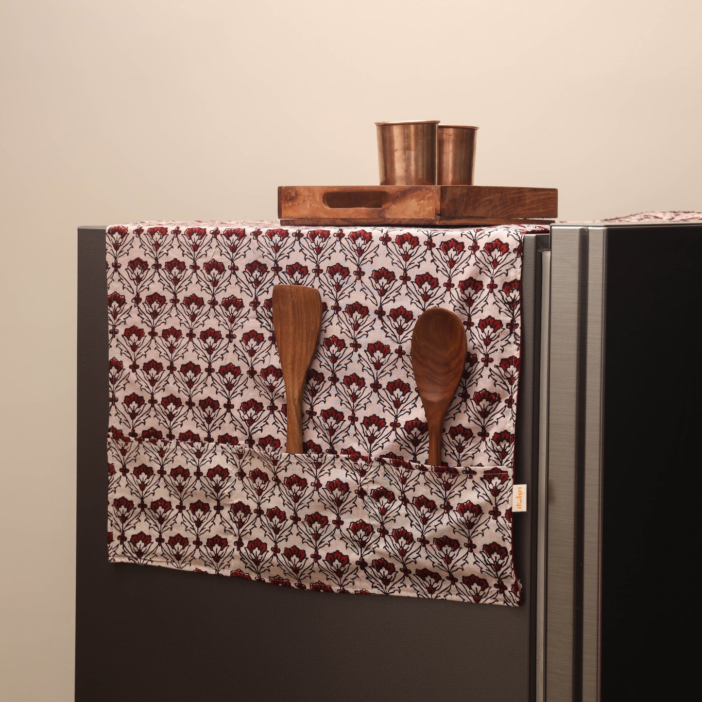 Handmade fridge top cover with multiple pockets 20