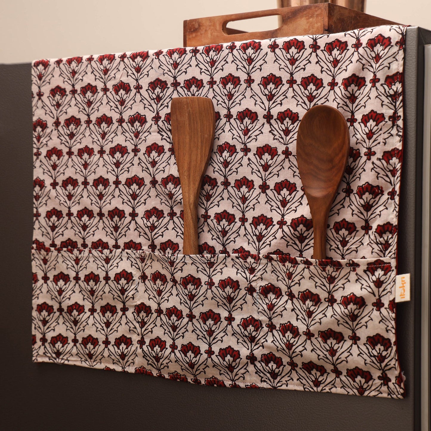 Handmade fridge top cover with multiple pockets 20