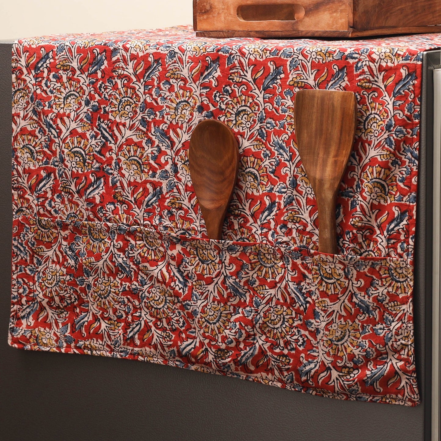 Handmade fridge top cover with multiple pockets 20