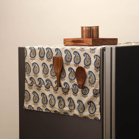 Handmade fridge top cover with multiple pockets 21