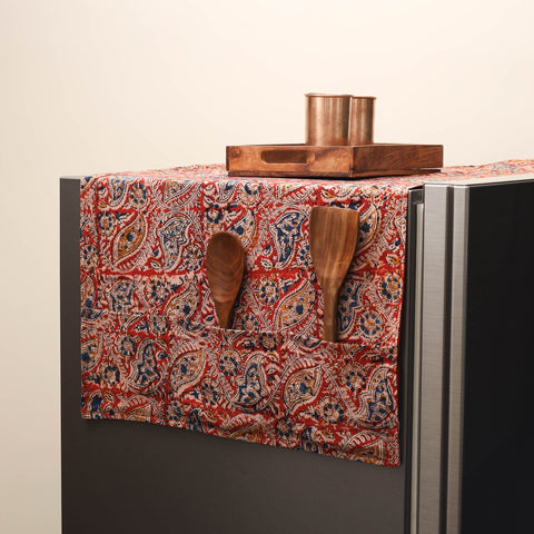 Handmade fridge top cover with multiple pockets 22