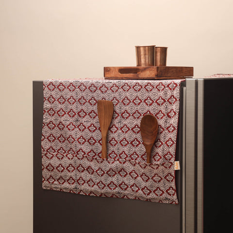 Handmade fridge top cover with multiple pockets 22