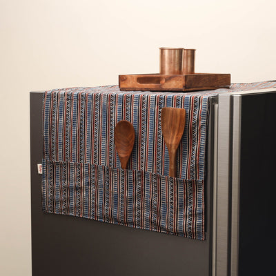 Handmade fridge top cover with multiple pockets 23