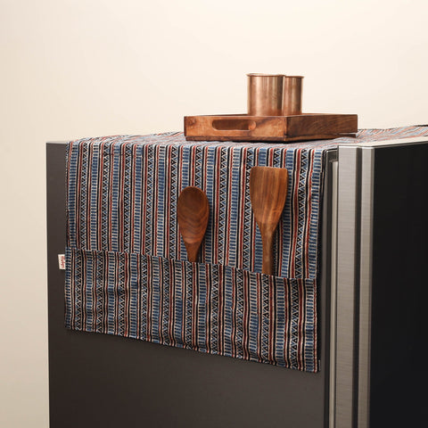 Handmade fridge top cover with multiple pockets 23