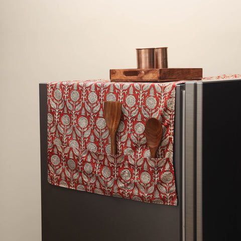 Handmade fridge top cover with multiple pockets 27