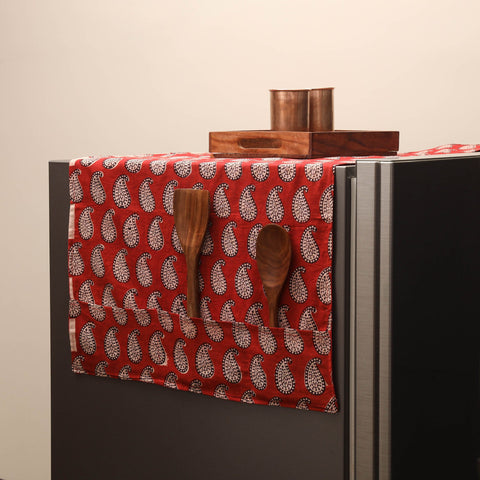 Handmade fridge top cover with multiple pockets 31