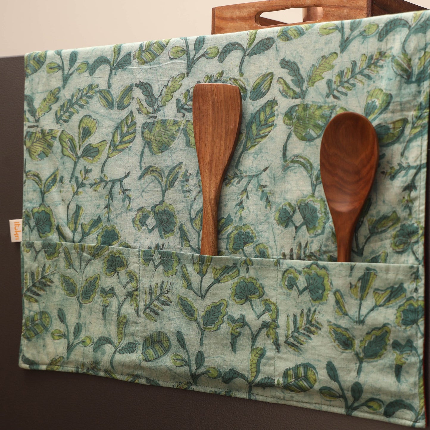 Handmade fridge top cover with multiple pockets 31