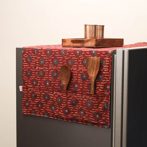 Handmade fridge top cover with multiple pockets 34