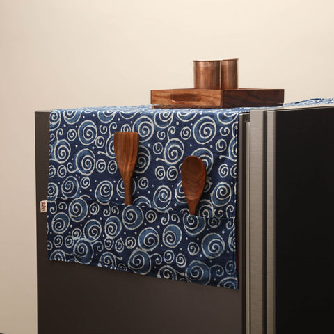 Handmade fridge top cover with multiple pockets 34