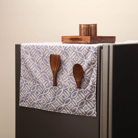 Handmade fridge top cover with multiple pockets 35