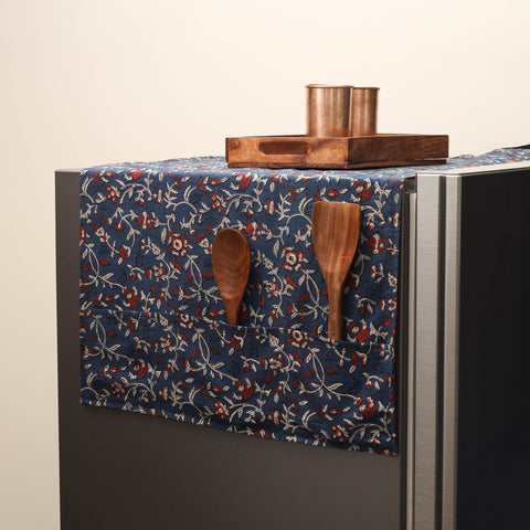 Handmade fridge top cover with multiple pockets 35
