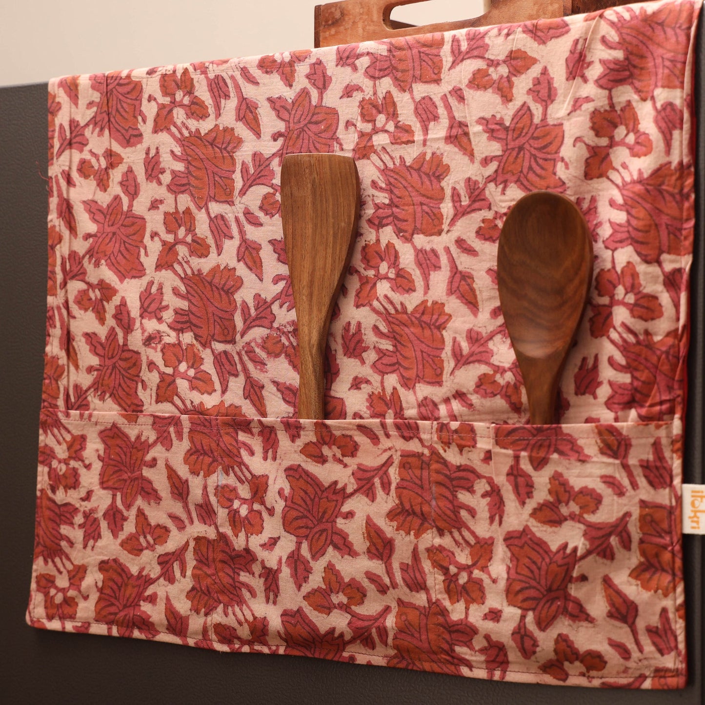 Handmade fridge top cover with multiple pockets 36