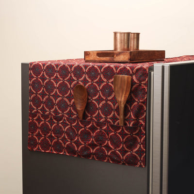 Handmade fridge top cover with multiple pockets 36