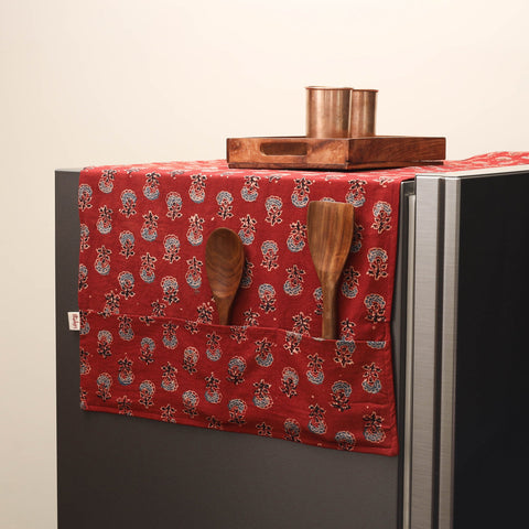 Handmade fridge top cover with multiple pockets 37