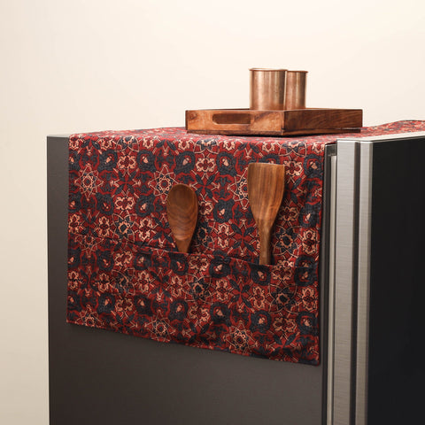 Handmade fridge top cover with multiple pockets 38