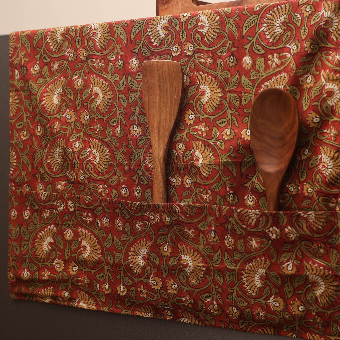 Handmade fridge top cover with multiple pockets 38