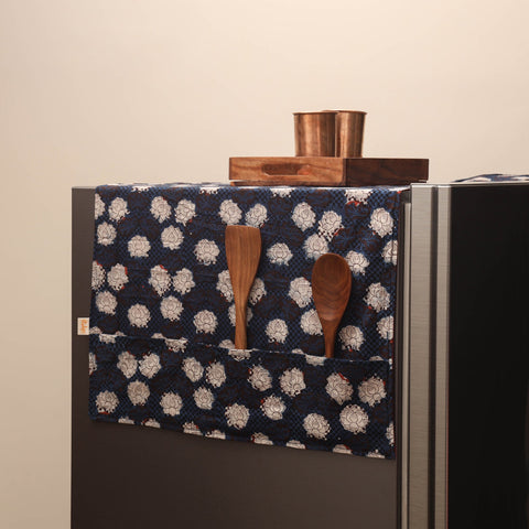 Handmade fridge top cover with multiple pockets 40