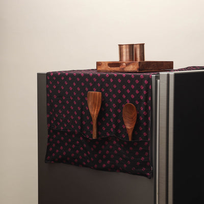 Handmade fridge top cover with multiple pockets 40