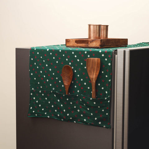 Handmade fridge top cover with multiple pockets 40