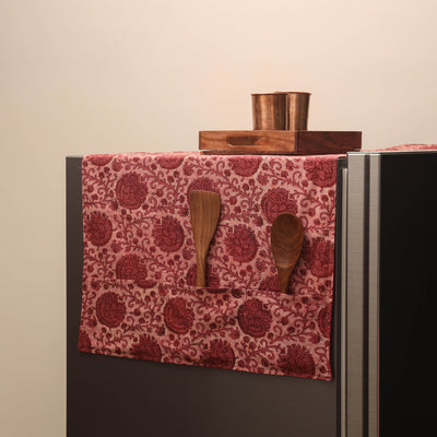 Handmade fridge top cover with multiple pockets 43