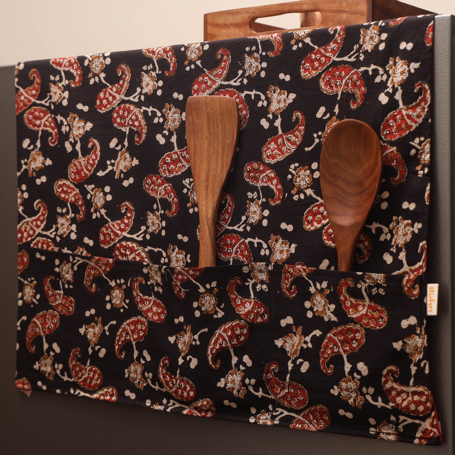 Handmade fridge top cover with multiple pockets 45