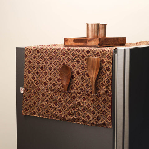 Handmade fridge top cover with multiple pockets 47