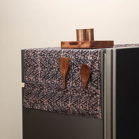 Handmade fridge top cover with multiple pockets 49