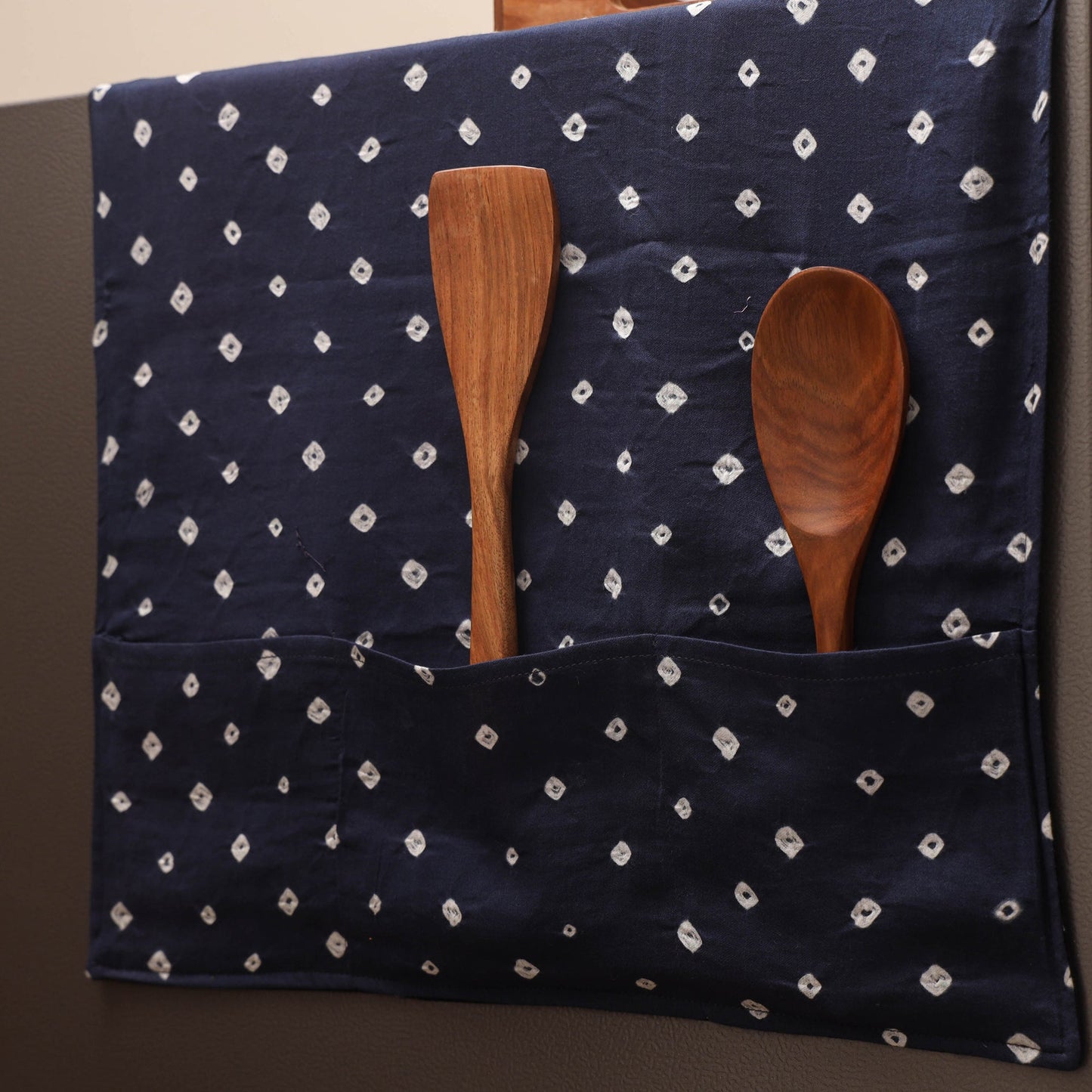 Handmade fridge top cover with multiple pockets 50