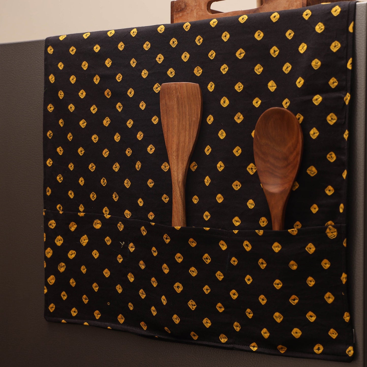 Handmade fridge top cover with multiple pockets 53