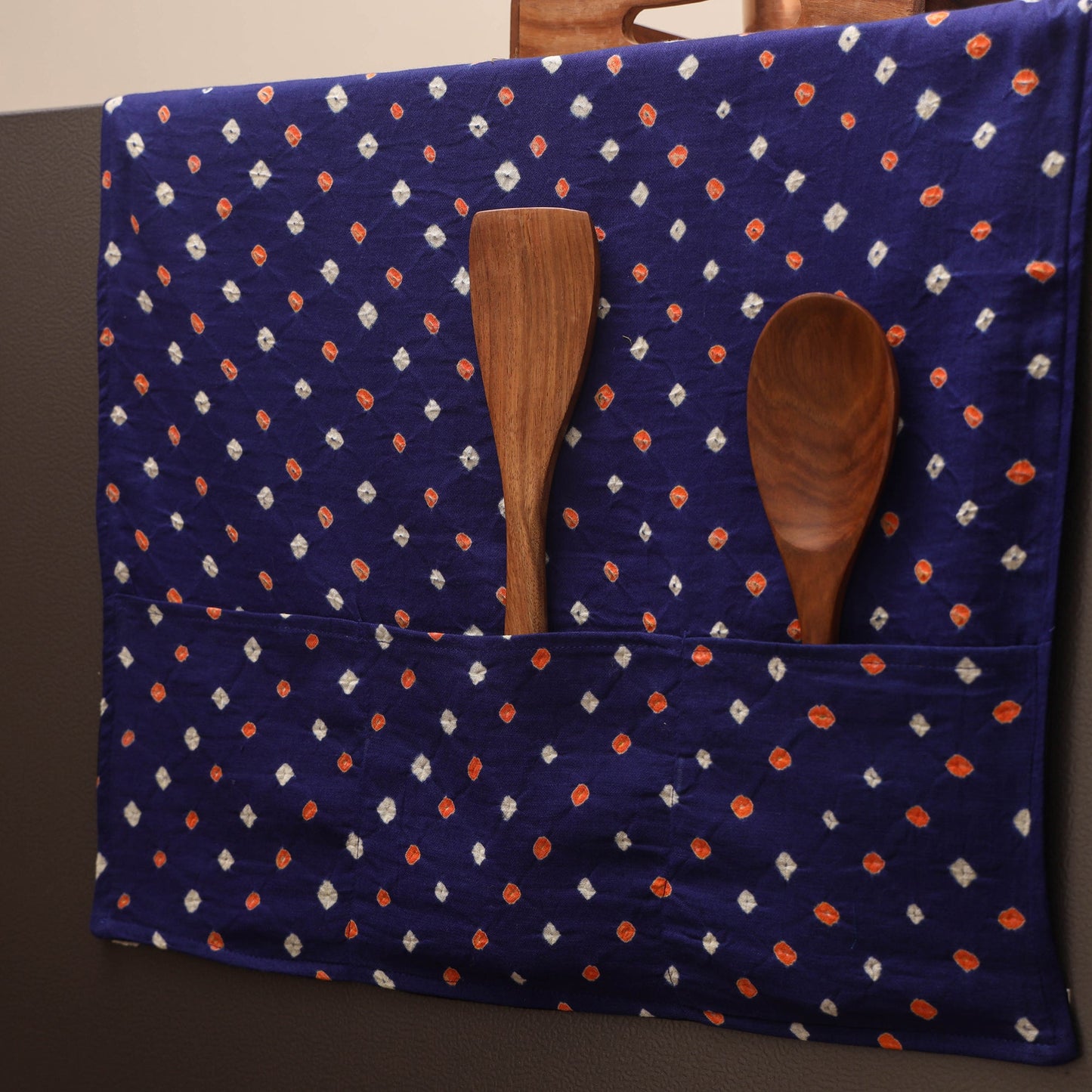 Handmade fridge top cover with multiple pockets 54