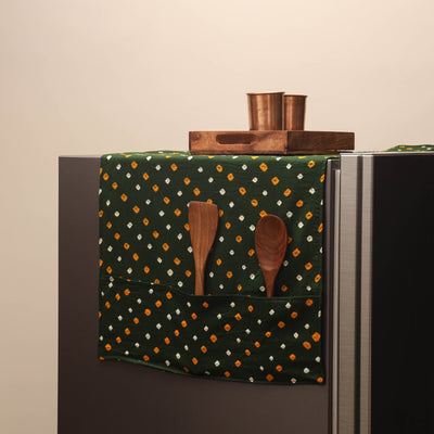 Handmade fridge top cover with multiple pockets 55