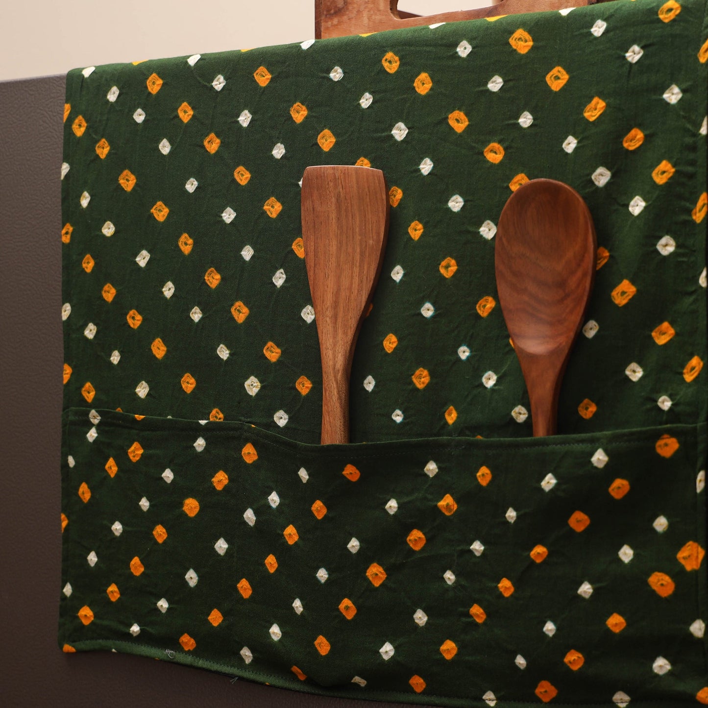 Handmade fridge top cover with multiple pockets 55