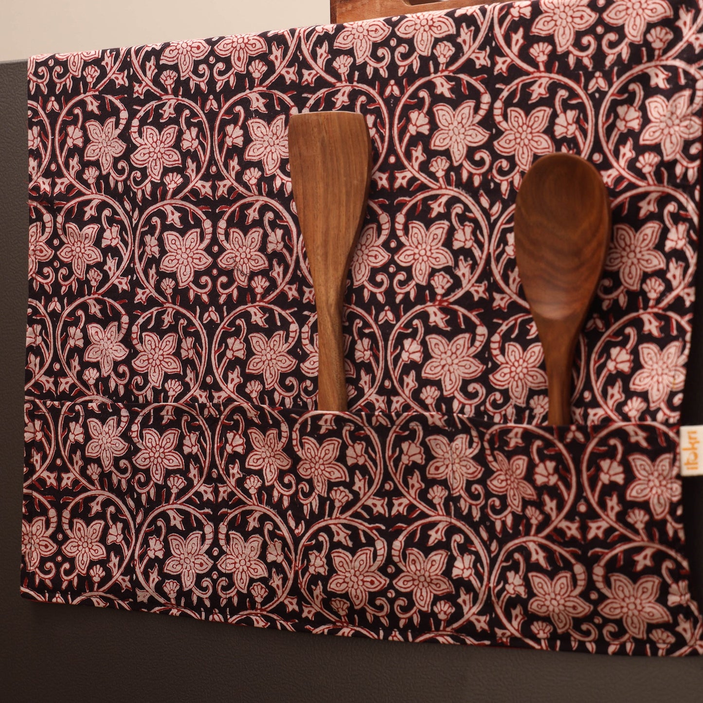 Handmade fridge top cover with multiple pockets 62