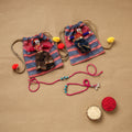 Handmade german silver beads rakhi & lumba set 191