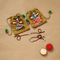 Handmade german silver beads rakhi & lumba set 208