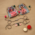 Handmade german silver bhaiya bhabhi rakhi set 166