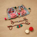 Handmade german silver bhaiya bhabhi rakhi set 172