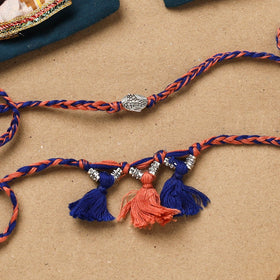 Handmade german silver bhaiya bhabhi rakhi set 177