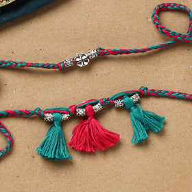 Handmade german silver bhaiya bhabhi rakhi set 178