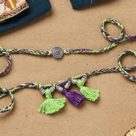 Handmade german silver bhaiya bhabhi rakhi set 180