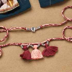 Handmade german silver bhaiya bhabhi rakhi set 184