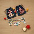 Handmade german silver bhaiya bhabhi rakhi set 185