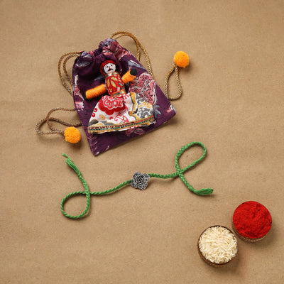 Handmade german silver rakhi 01 - handcrafted